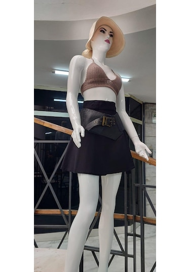 Eren Style Boho Antik Tokalı Zımbalı Hakiki Deri Kemer 84 Cm-98 Cm Siyah