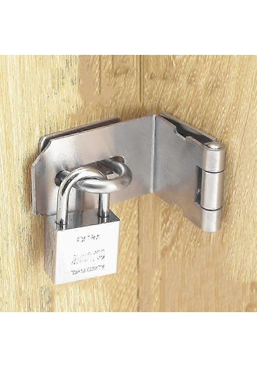 90 Derece Paslanmaz Çelik Kapı Mandalı, Asma Kilit İçin Dik Açılı Güvenlik Kilidi, Ağır Hizmet Tipi Kapı Tokası Nck