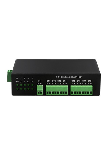 Jzcat RS485 Endüstriyel İzole 8 Port Hub