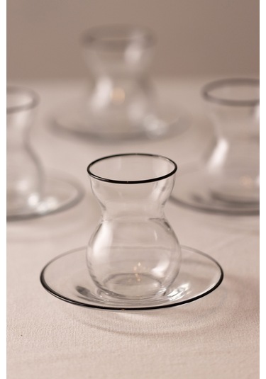 Rakle Pure Black 12 Parça Çay Seti 140 Cc Renkli