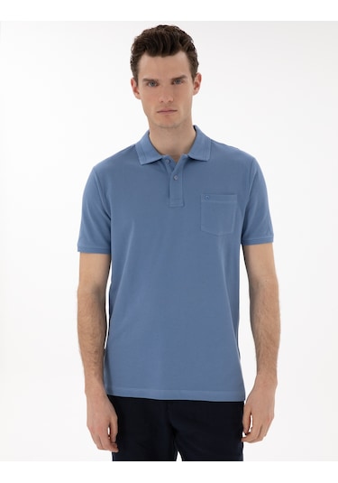Pierre Cardin Erkek Mavi Tişört Basic 50302538-vr036 Mavi