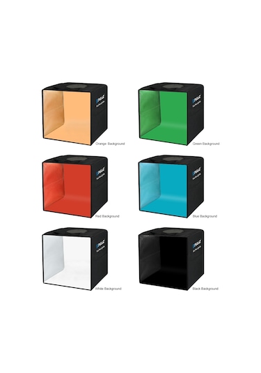 Puluz 30 CM Katlanır Yüksek 97 CRI Halka Işık Fotoğraf Aydınlatma Stüdyosu Çekim Çadır Kutusu Kiti Siyah