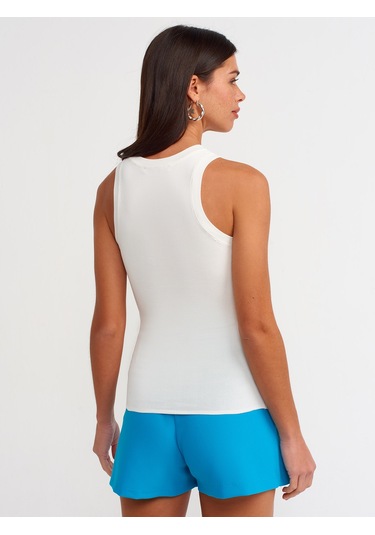 Dilvin B Yaka Triko Atlet Ekru