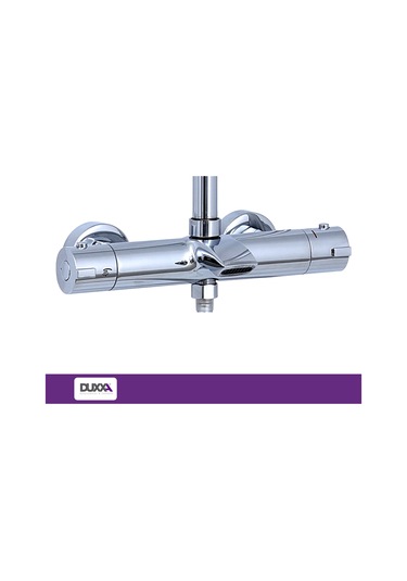 Duxxa Icon Termostatik Bataryalı Rain Duş Seti Krom Dtb.112 Krom