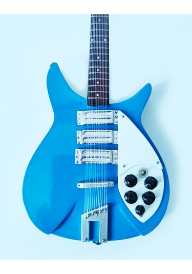 El Yapımı 1/4 Ölçek Minyatür Elektro Gitar Rickenbacker 330 12s