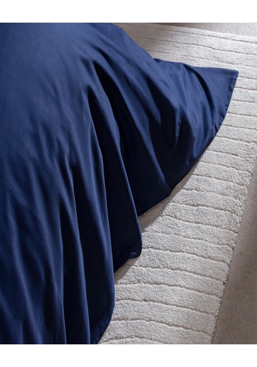 Madame Coco Coyne Tek Kişilik %100 Pamuk Baskılı Saten Nevresim Takımı - Lacivert Lacivert