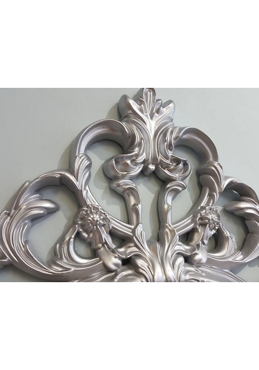 Ayna Denizi Vintage Taç Model Gümüş Renk Dekoratif Ayna Gümüş