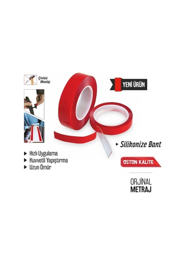 Bay-Tec MK0813 Çift Taraflı Akrilik Bant 24 MM x 2 M