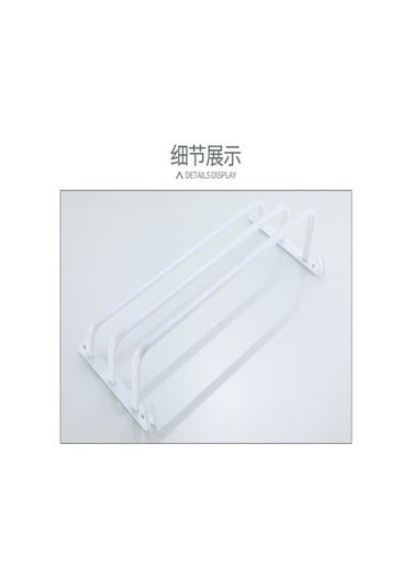 Besthome1 3 Katlı Alüminyum Havlu Rakası - Delme Yok Kurulum, Nem Korozyon Dirençli, Çok Fonksiyonlu Halka Asma Beyaz Beyaz