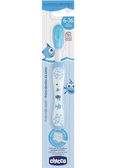 Chicco İlk Süt Dişi Fırçası Mavi 6-36 Ay