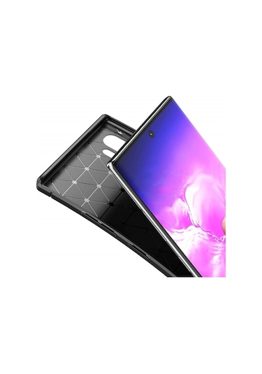 Samsung Galaxy Uyumlu Note 10 Plus Karbon Görünüm Negro Silikon Kilif 545333738