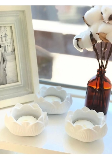 Bernami Biblo Pinterest Lotus Çi Çeği Dekorati F Mumluk 3 Lü Set