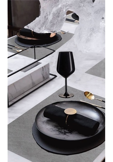 6'lı Kadife Dokulu Servis Peçetesi Taş