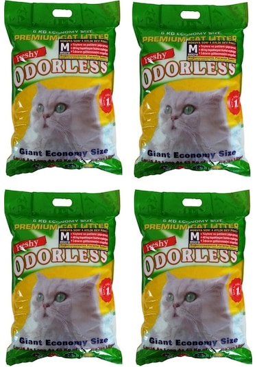 Freshy Odorless 16 Aylık Micro Kristal Kedi Kumu 4 x 15 L