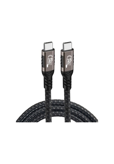Siyah Qg01 Type-c To Type-c Usb4 Pd Data Kablosu 240w 40gbps 8k 60hz 1.2 Metre-zore