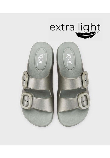 Igor S10345 Habana Metal Kadın Terlik Yeşil Yeşil