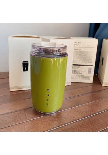 Paslanmaz Çelik Takip Fincan Ins Kahve Fincanı Yalıtım Fincanı 73re8ı Yeşil