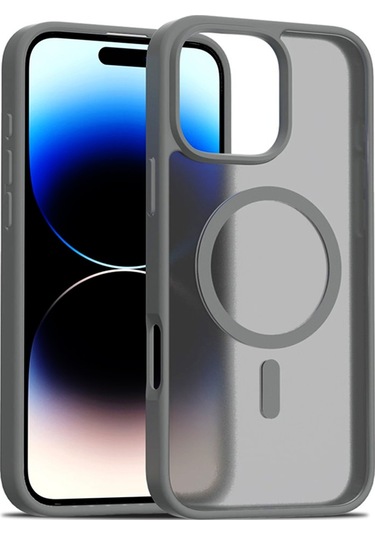 Joko İphone Uyumlu 16 Pro Kılıf Jota Seri Magsafe Kapak Gri