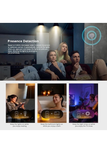 Sonoff Snzb 06p Zigbee İnsan Sensörü 5.8ghz Anahtar Hırsızlığa Karşı Güvenlik Dedektörü