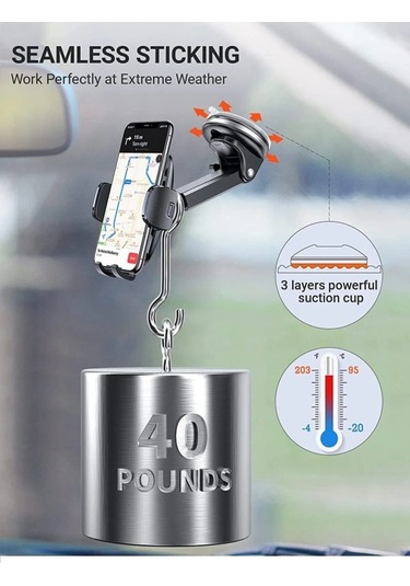 Araç Içi Otomatik Telefon Tutucu Cam Ve Torpido Için Yüksekkalite