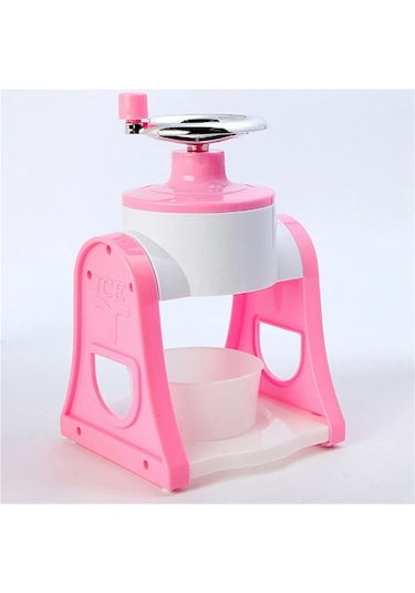 Jialan Buz Tıraş Makinesi Manuel El Krank Tıraş Mini Taşınabilir Pembe