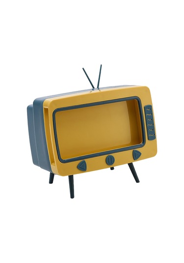 Mavi Tv Doku Kutusu Cep Telefonu Standı Masaüstü Doku Peçete Konteyner Tutucu Raf