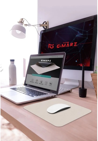 Gimarz Küçük Deri Gri Fare Altlığı 259616915