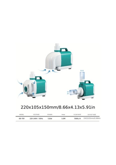 Motion003 Ultra Sessiz Ayarlanabilir Akvaryum Pompası 702/25w Enerji Tasarruflu 220v-240v Tatl