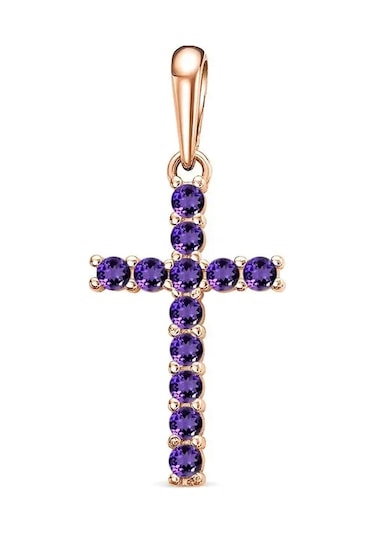 Gold Plaza Jewelry Zağlı Gümüş 925 Kolye Haç Kolye Ucu 168680355 Altın Rengi