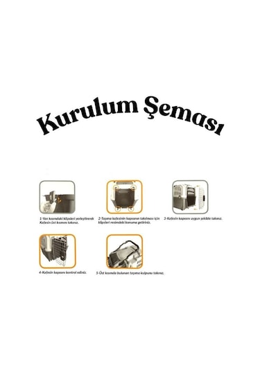 Skudo 7 Lata Tekerleksiz Taşıma Kafesi Jungle Hediyeli.