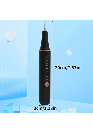 Willowhaven Usb Şarjlı Led Diş Temizleme Seti - 5 Hızlı Beyaz Diş Bakım Aleti Ek Uçlu Seyahat