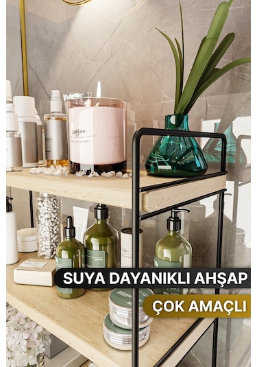 Bino Masaüstü Tezgahüstü Düzenleyici Organizer Çok Amaçlı Mutfak Banyo Rafı Siyah