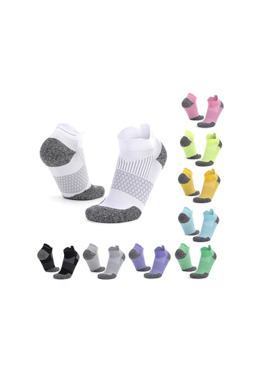 Xindoker Spor Ayakçık, Arka Desteği, Konforlu Nefesli, Koşu/yürüyüş İçin, Unisex, 1 Çift, Fosfor Yeşili, Standart Beden Açık Yeşil