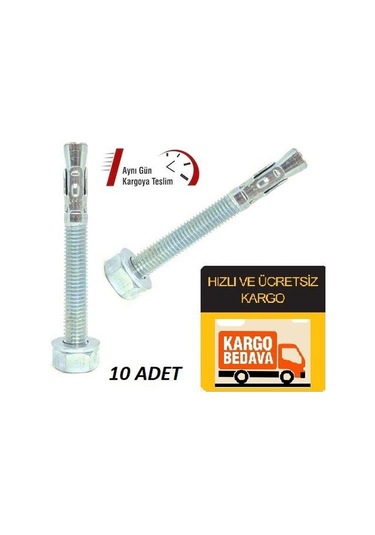 Klipsli Çelik Dübel 10X90 10 Adet Için