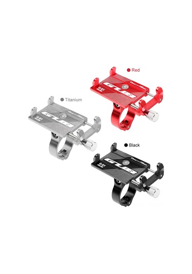 Qingmipy Gub G-81 Aluminyum Bisiklet Telefon Tutucu - 55-100mm Genişlik Uyumlu, 4 Kilitleme Penciği, Kırmızı