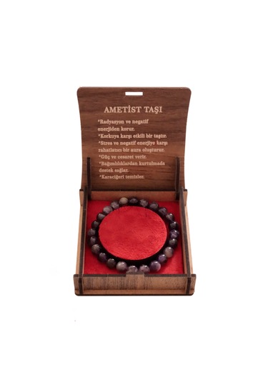 Stres Ve Negatif Enerjiye Karşı 8 Mm Ametist Bileklik Mor