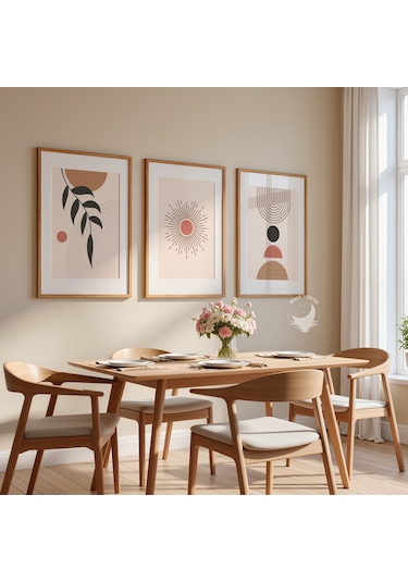 3'lü Modern Boho Poster Seti