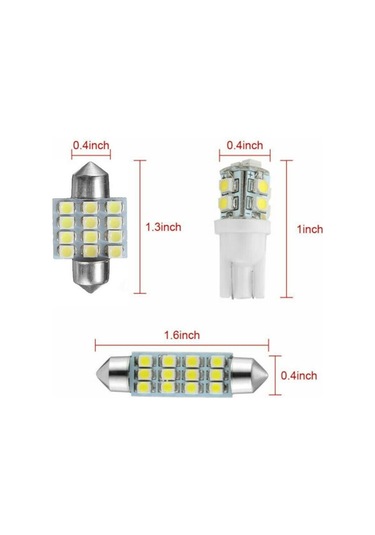 Kangvka 20'li Araç Led Işık Seti: Tavan Işığı, T10 Gösterge Lambası, Okuma Ve Plaka Işıkları - Enerji Verimli, Kolay Kurulum Diğer