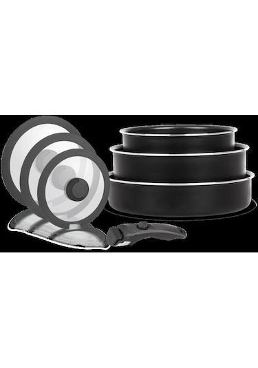 Leggno Aıo2252set7 All-ın-one Tıtanıum 7 Parça Sığ Tencere Seti