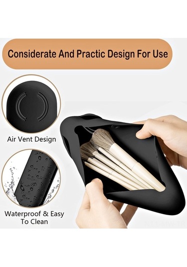 Novahub Silikon Seyahat Çantası - Nefes Alabilir, Manyetik Kapaklı Pembe Pembe