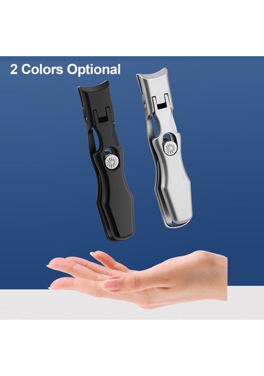 Reedark Stainless Steel Tırnak Kesici Seti - 13mm Geniş Açık, Spreyi Önleyen, Profesyonel Tırnak Dosyası İle Siyah 2'li Paket