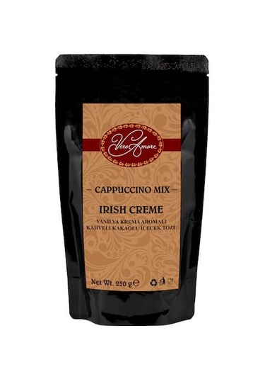 Vero Amore Cappuccino Mix Irish Creme Vanilya Krema Aromalı Kahveli Kakaolu İçecek Tozu 250 G