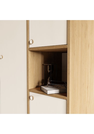 Mezza 3522 Lisa 4 Kapılı Gardırop Sepet - Beyaz