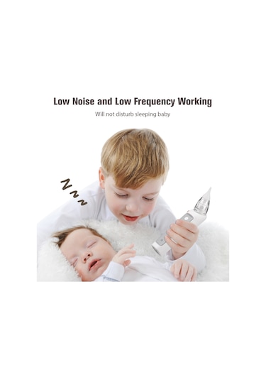 Vkemall Bebek Elektrikli Burun Emici - 3 Seviye Emme Gücü, Düşük Gürültü, Rahatlatıcı Müzik, Usb Şarjlı Pil Ve 3 Silikon Uç 500mah