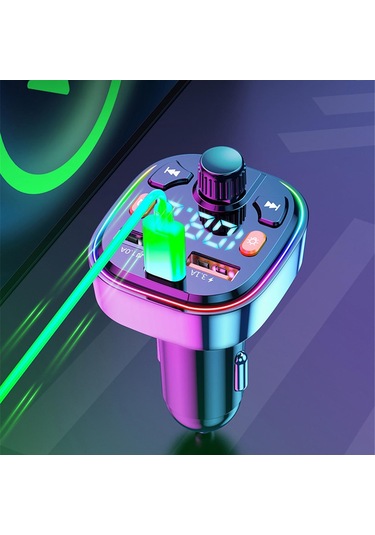 Suntek Bluetooth Fm Verici Hızlı Şarj Desteği Usb Disk Pd 2