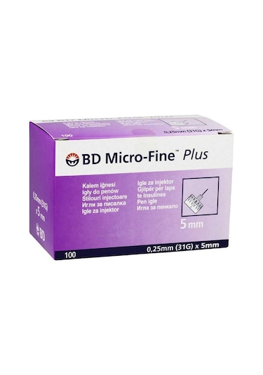 BD-Micro-Fine Plus Kalem İğnesi 0,25mm 31 g x 5mm