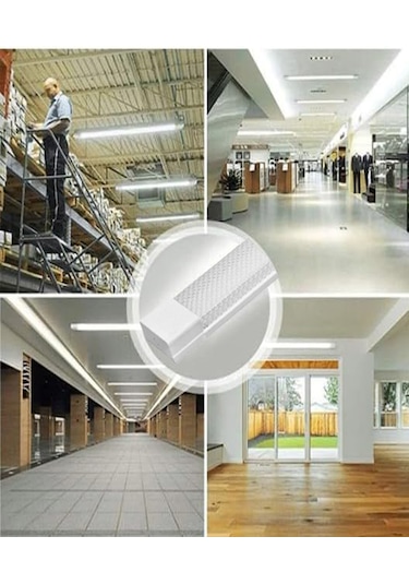 100w 120 Cm Kristal Led Bant Armatür-trafolu Beyaz Işık -10 Adet Beyaz