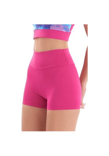 Josejuan Kadın Mini Spor Şort Tayt Yüksek Bel Sıkılaştırıcı 7400-fuşya Fuşya