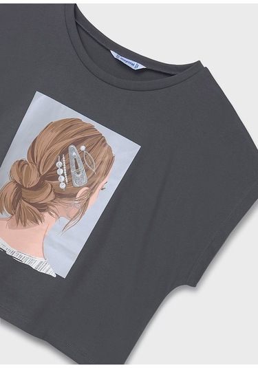 Mayoral Kız Çocuk T-shirt 6021m Antrasit