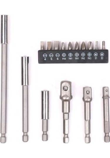 Real Özs 16'lı Matkap Ucu Seti Adaptörlü Uzatmalı Full Set